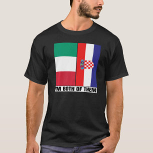 Camiseta Metade do Patrimônio Croata Italiano Itália Croáci