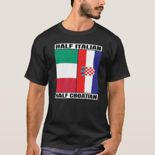 Camiseta Metade do Patrimônio Croata Italiano Itália Croáci