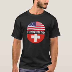 Camiseta Metade do Patrimônio Familiar Suíço de Bandeiras d
