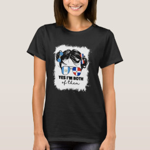 Camiseta Metade Dominicana E Guatemalteca Bandeira Da Guate