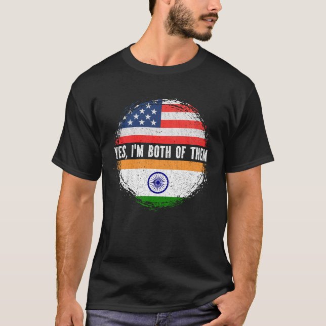 Camiseta Metade dos americanos índios índios índios EUA Ban (Frente)