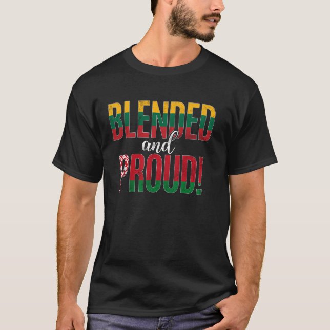 Camiseta Metade Dupla E Misturada Da Metade Lituana Da Biel (Frente)