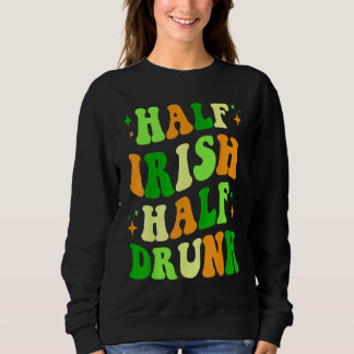 Camiseta Metade Irlandês Metade Bêbado Dia de São Patrício 