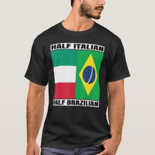 Camiseta Metade Italiano Metade Brasileiro Herança Itália &