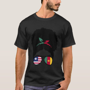 Camiseta Metade Liberiana Half Camarões Afro-Libéria E Ca