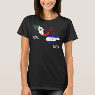 Camiseta Metade Mexicana de Metade da Bandeira Hondurenha M