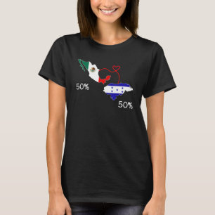 Camiseta Metade Mexicana de Metade da Bandeira Hondurenha M