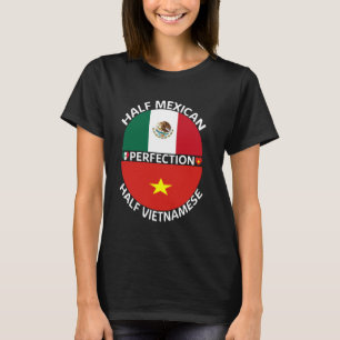 Camiseta Metade mexicana do Vietnã mexicano Bandeira do Vie