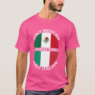 Camiseta Metade Mexicana Meia Raízes Italianas no México It