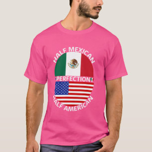 Camiseta Metade Mexicana Metade Americana Bandeira Usa Root