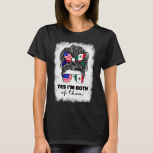 Camiseta Metade Mexicano E Americano México América Bandeir