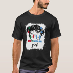 Camiseta Metade Mexicano E Guatemalteco Bandeira México Gua