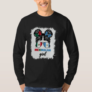 Camiseta Metade Mexicano E Guatemalteco Bandeira México Gua