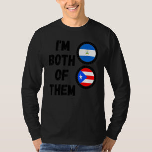 Camiseta Metade Nicaraguense Metade Porto-riquenho DNA Nica