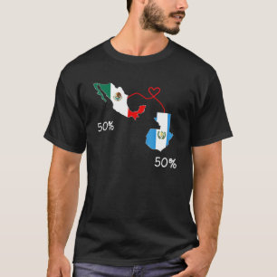 Camiseta Metade salvadorenho Metade bandeira hondurenha Map