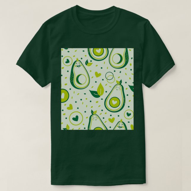 Camiseta Metades de abacate sorridentes (Frente do Design)