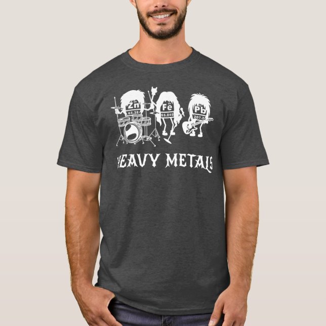 Camiseta Metais Pesados Química Engraçada Piada periódica d (Frente)