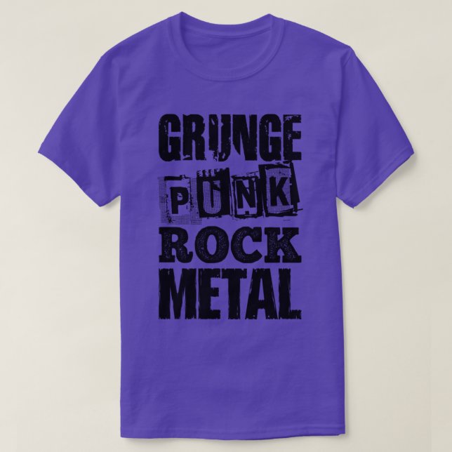 CAMISETA METAL DE PUNK DE GRUNGE (Frente do Design)