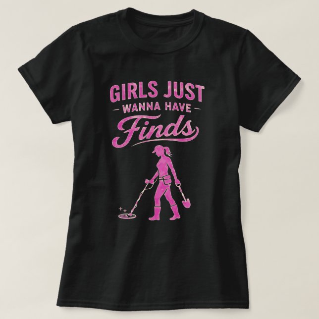 Camiseta Metal Detecting Pink Lady (Frente do Design)