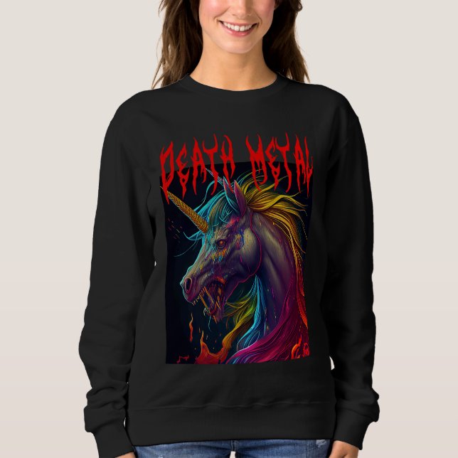 Camiseta Metal Festival Puking Unicorn Death Metal Unicorn  (Frente)