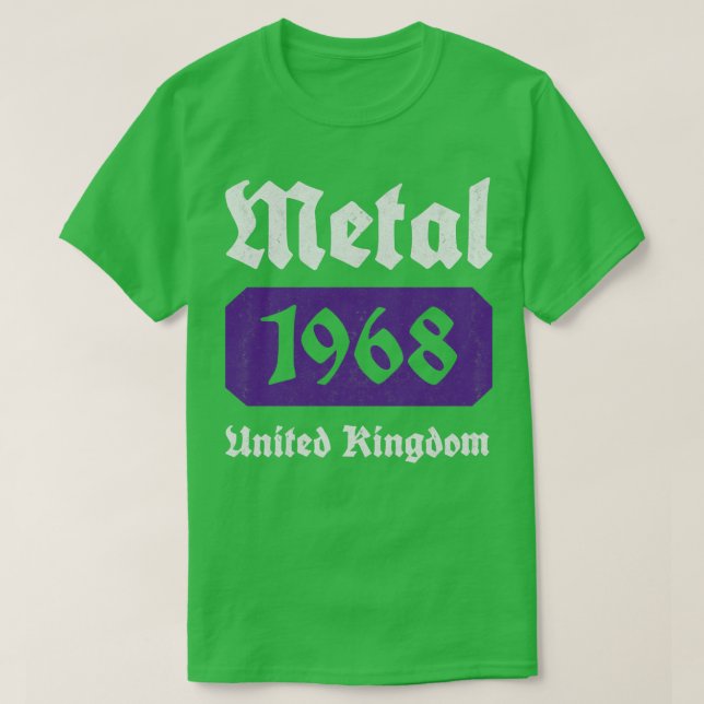 Camiseta Metal Music 1968 Vintage (Frente do Design)