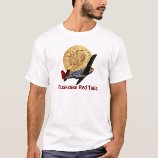 Camiseta Metal vermelho da cauda de Tuskegee da honra