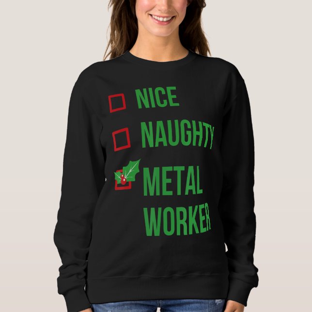 Camiseta Metal Worker Funny Pajama Christmas (Frente)