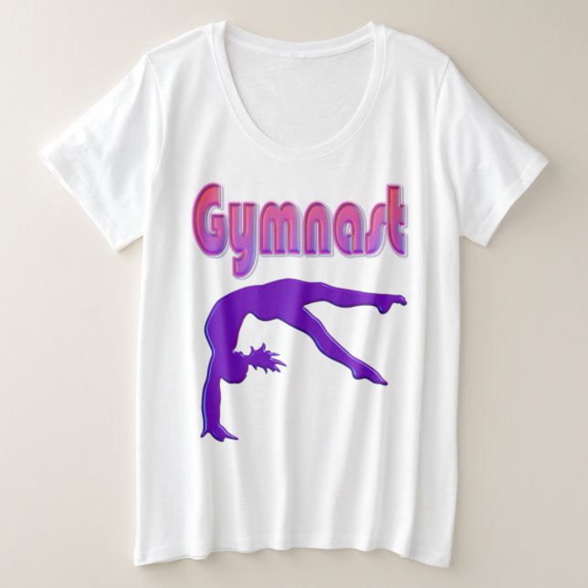 Camiseta Metálico Roxo de Energia do Gymnast (Frente do Design)