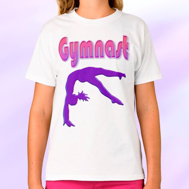 Camiseta Metálico Roxo de Energia do Gymnast (Criador carregado)