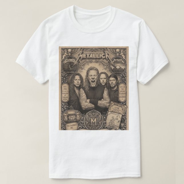 Camiseta Metallica (Frente do Design)