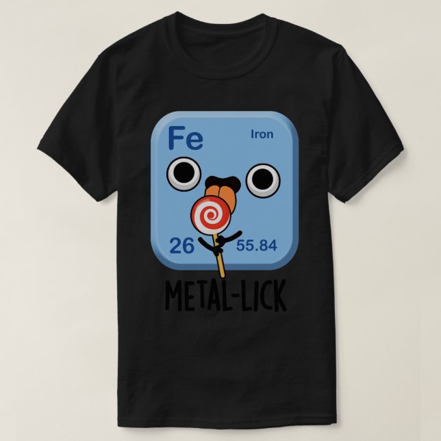 Camiseta Metallick Funny Chemistry Metal Pun (Frente do Design)