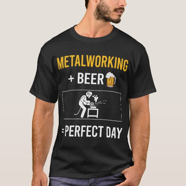 Camiseta Metalworker de Metalagem de Dia de Cerveja (Frente)