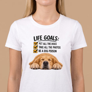Camiseta Metas da Vida Animal Todos os Cães Engraçado
