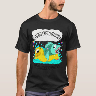 Camiseta Metas de Pato Peixe – Desenho Animado Divertido de