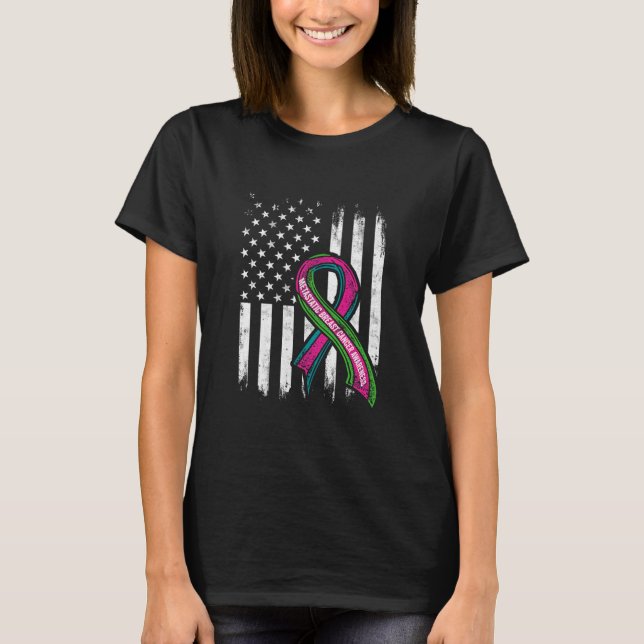 Camiseta Metastatic Breast Cancer Awareness Warrior  (Frente)