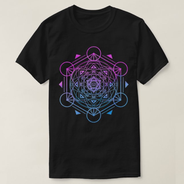 Camiseta Metatron Cube Geometria Sagrada Ioga Espiritual  (Frente do Design)
