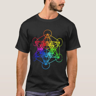 Camiseta Metatrons geométricos sagrados Cube Zen Yoga