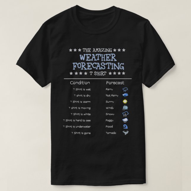 Camiseta Meteorologia Engraçada Oferece Um Clima Incrível (Frente do Design)