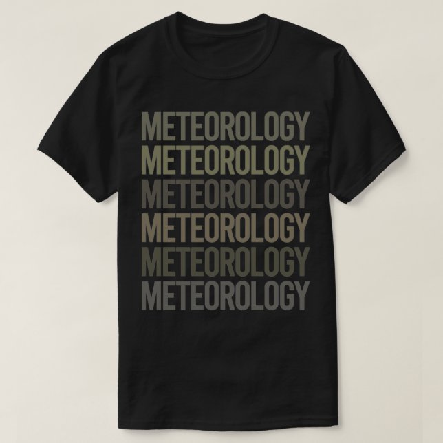 Camiseta Meteorologista de Meteorologia de Texto de cinzas (Frente do Design)