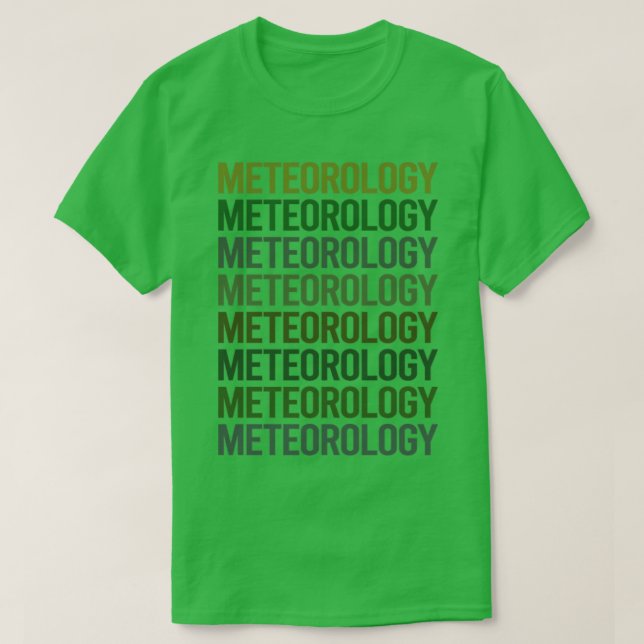 Camiseta Meteorologista de Texto Verde (Frente do Design)