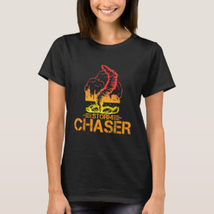 Camiseta meteorologista de tornado para homens caçador de t