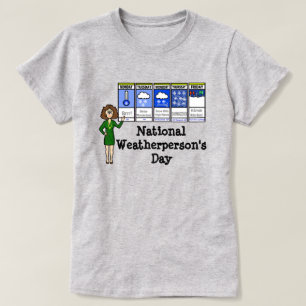 Camiseta Meteorologista Feminina - Camisa-T Previsão De Tem