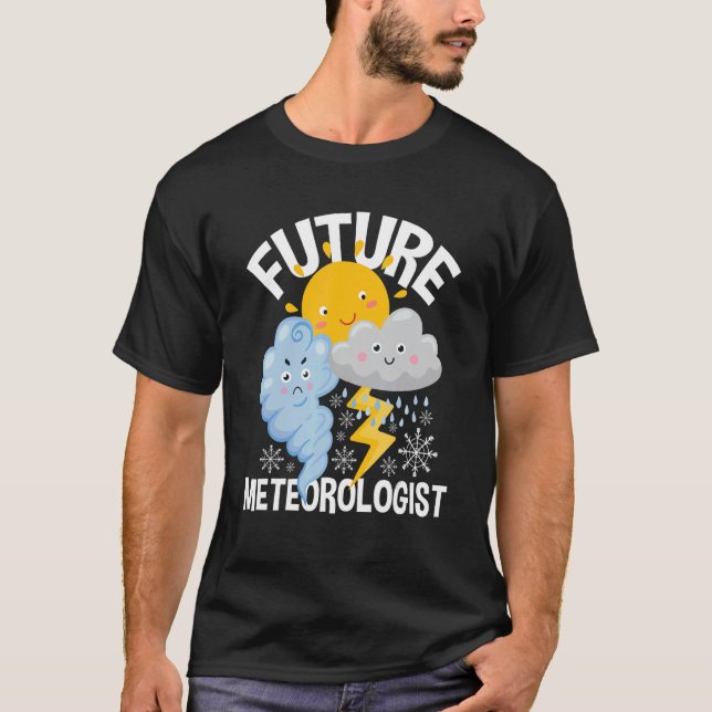Camiseta Meteorologista Futuro Tornado Chaser Nós (Frente)