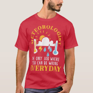 Camiseta Meteorologista Meteorol de Previsão de Tempo do Me