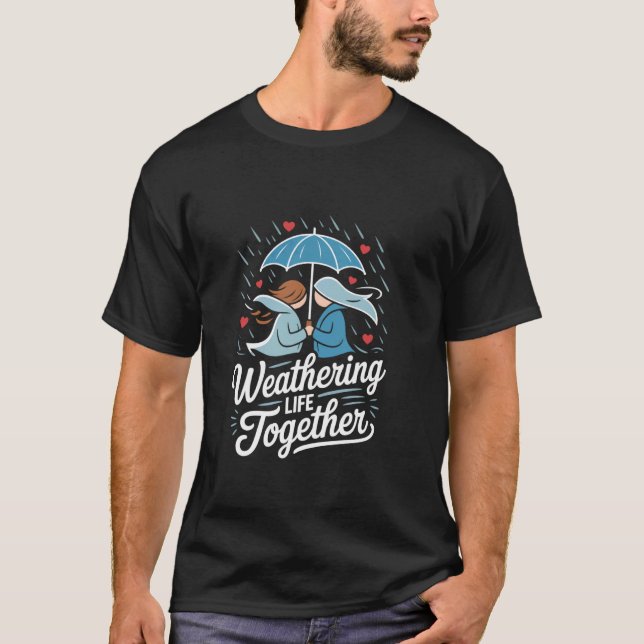 Camiseta Meteorologista Superando a Vida Juntos (Frente)