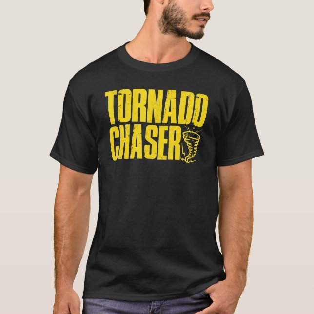 Camiseta Meteorologista Tempestade Nuvem Furacão Chaser (Frente)
