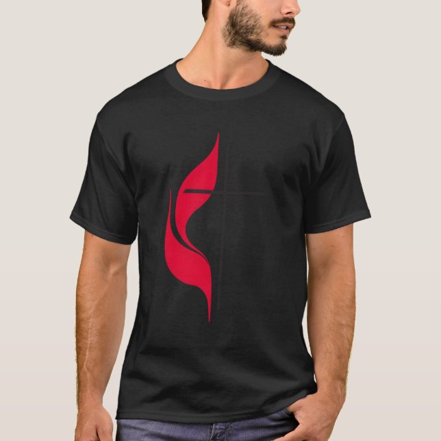 Camiseta Methodist Cross Flag Christian Methodista Protesta (Frente)