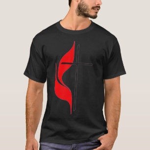 Camiseta Methodist Flag Pocket Christian Cross Tee