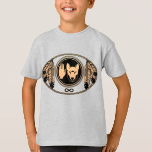 Camiseta Metis Kids Camisa Nativa Orgânica Wolf Fl