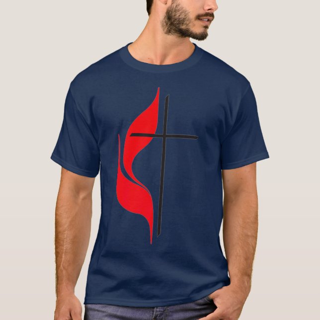 Camiseta Metodista Bandeira Cristã Metodista Protestante (Frente)